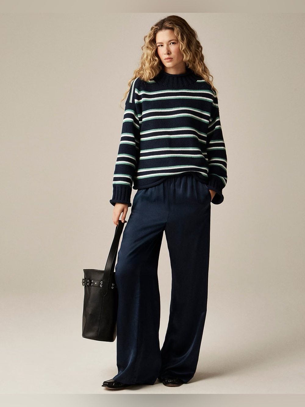 2025 Rollneck™ sweater in stripe - Picture 4 of 6